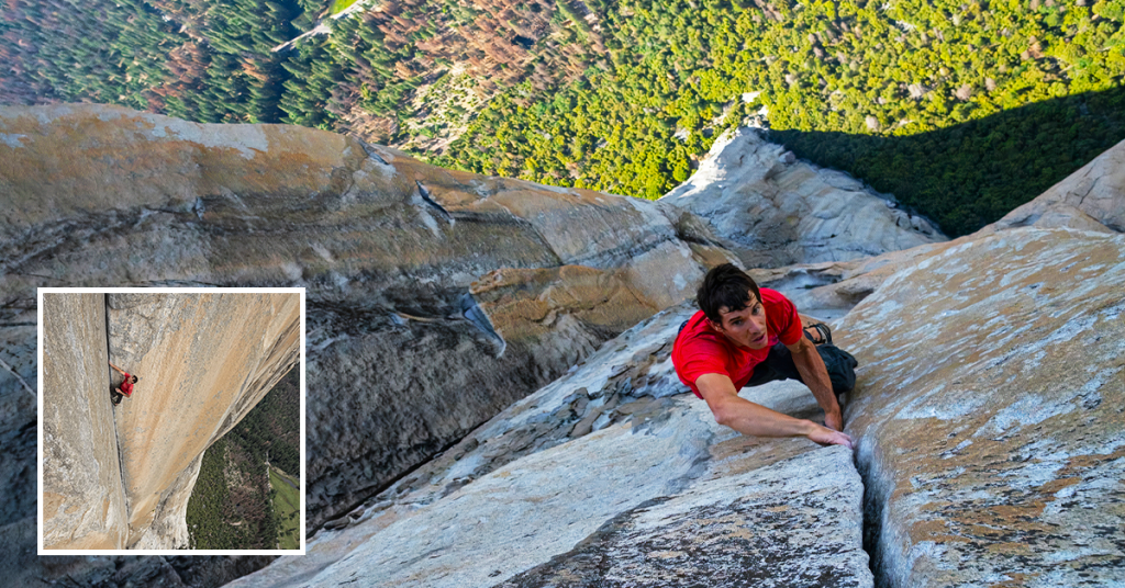 รู้จักกับ “นักปีนเขาตัวเปล่า” (Free Solo) พิชิตยอดเขาสูง 1,000 เมตร ได้โดยไม่มีอุปกรณ์ช่วย